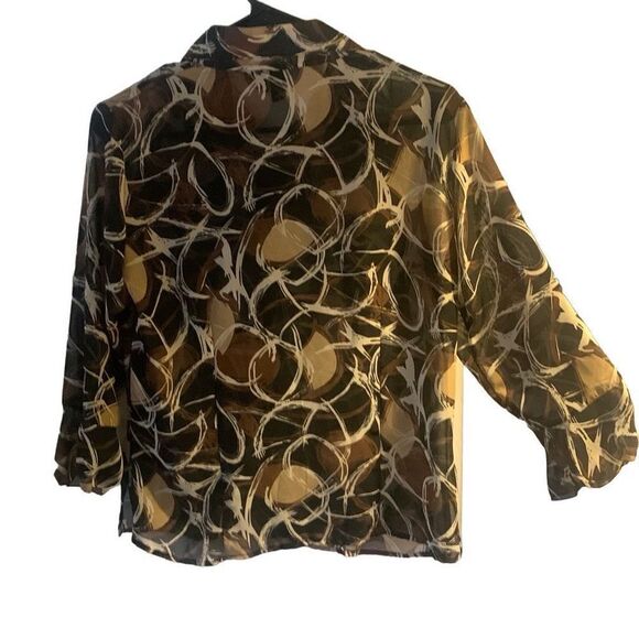 Pre Owned Women’s Sere Nade Button Up Blouse Sz Sm Festive Comfy Style Upscale - Picture 5 of 9